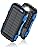 Power-Bank-Solar-Charger - 42800mAh Portable Charger,Solar Power Bank,External Battery Pack 5V3.1A Qc 3.0 Fast Charger Built-in Super Bright Flashlight (Blue)
