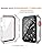Misxi [2 Pack Waterproof Case with Button Designed for Apple Watch Series 3 Series 2 38mm, Anti-Fall Hard PC Cover with Tempered Glass Screen Protector for iWatch S3/S2, 1 Black + 1 Transparent